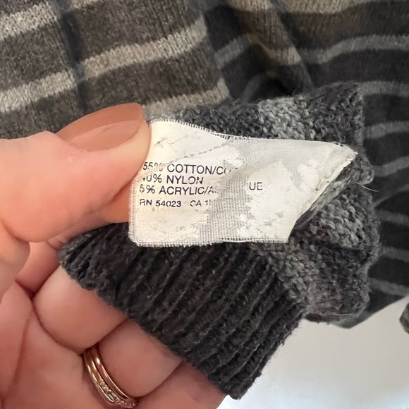 Gap Striped Knit Sweater with Zippers, M - Picture 5 of 11